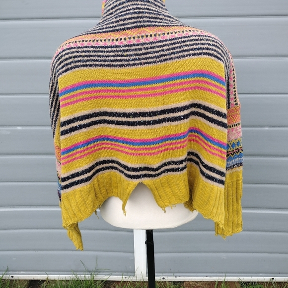 Free People "All the Pattern" Mock Neck Pullover Small - Picture 3 of 10